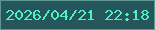 文字の大きさ：3、枠の色：5f9791、背景の色：25565b、文字の色：51f2c2 無料ブログパーツのブログ時計