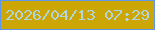 文字の大きさ：2、枠の色：5f97ed、背景の色：cba605、文字の色：b2d5db 無料ブログパーツのブログ時計