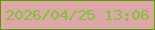 文字の大きさ：2、枠の色：5f9808、背景の色：dba8a5、文字の色：81bd38 無料ブログパーツのブログ時計