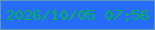 文字の大きさ：1、枠の色：5f9abd、背景の色：266cf9、文字の色：00b74c 無料ブログパーツのブログ時計