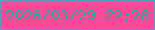 文字の大きさ：2、枠の色：5f9ac7、背景の色：f84a99、文字の色：2da69a 無料ブログパーツのブログ時計