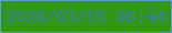 文字の大きさ：1、枠の色：5f9ae2、背景の色：2e9715、文字の色：3b7daa 無料ブログパーツのブログ時計