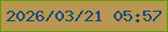 文字の大きさ：4、枠の色：5f9c00、背景の色：b99651、文字の色：12477c 無料ブログパーツのブログ時計