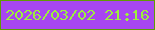 文字の大きさ：3、枠の色：5f9c04、背景の色：a746f1、文字の色：9cf03c 無料ブログパーツのブログ時計