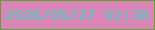 文字の大きさ：2、枠の色：5fa031、背景の色：d985b6、文字の色：50caba 無料ブログパーツのブログ時計
