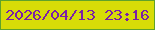文字の大きさ：1、枠の色：5fa22a、背景の色：d7dc07、文字の色：7b20a7 無料ブログパーツのブログ時計