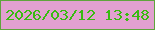 文字の大きさ：4、枠の色：5fa43c、背景の色：e2a0d0、文字の色：38bb11 無料ブログパーツのブログ時計
