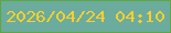 文字の大きさ：5、枠の色：5fa641、背景の色：6bac9e、文字の色：fccf2a 無料ブログパーツのブログ時計
