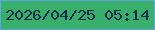 文字の大きさ：2、枠の色：5fa6e0、背景の色：38af6b、文字の色：032b4b 無料ブログパーツのブログ時計