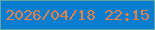 文字の大きさ：2、枠の色：5fa8a8、背景の色：097dcf、文字の色：e48146 無料ブログパーツのブログ時計