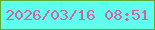 文字の大きさ：3、枠の色：5fa934、背景の色：5efdee、文字の色：d263a1 無料ブログパーツのブログ時計