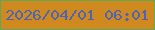 文字の大きさ：3、枠の色：5fa954、背景の色：d0891f、文字の色：4b65b3 無料ブログパーツのブログ時計