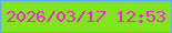 文字の大きさ：3、枠の色：5faaf7、背景の色：80e51a、文字の色：f320e0 無料ブログパーツのブログ時計
