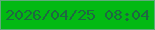 文字の大きさ：1、枠の色：5fab7a、背景の色：02b913、文字の色：1e6841 無料ブログパーツのブログ時計