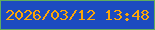 文字の大きさ：3、枠の色：5fad5e、背景の色：1c4bc0、文字の色：fda607 無料ブログパーツのブログ時計