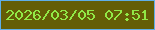 文字の大きさ：3、枠の色：5faee8、背景の色：645d06、文字の色：91e846 無料ブログパーツのブログ時計