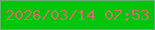 文字の大きさ：5、枠の色：5fb46a、背景の色：02c40c、文字の色：c97860 無料ブログパーツのブログ時計