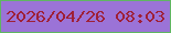 文字の大きさ：5、枠の色：5fb662、背景の色：9b73d7、文字の色：9f2037 無料ブログパーツのブログ時計