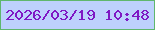 文字の大きさ：5、枠の色：5fb76d、背景の色：bdd1fd、文字の色：7f18c4 無料ブログパーツのブログ時計