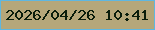 文字の大きさ：2、枠の色：5fb7e0、背景の色：b5a77a、文字の色：0a1d0b 無料ブログパーツのブログ時計