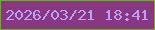 文字の大きさ：1、枠の色：5fb912、背景の色：873881、文字の色：be9ef9 無料ブログパーツのブログ時計