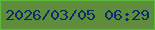 文字の大きさ：2、枠の色：5fb93c、背景の色：608d3c、文字の色：092c6f 無料ブログパーツのブログ時計