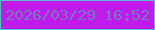 文字の大きさ：3、枠の色：5fb9ca、背景の色：c01aed、文字の色：7277be 無料ブログパーツのブログ時計