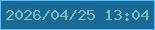 文字の大きさ：2、枠の色：5fbefc、背景の色：196a97、文字の色：7cbcb4 無料ブログパーツのブログ時計