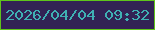 文字の大きさ：4、枠の色：5fc41b、背景の色：322254、文字の色：3fb0b3 無料ブログパーツのブログ時計