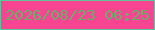 文字の大きさ：1、枠の色：5fc497、背景の色：f84592、文字の色：6bad69 無料ブログパーツのブログ時計