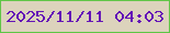 文字の大きさ：1、枠の色：5fc546、背景の色：dcd3bc、文字の色：6413b7 無料ブログパーツのブログ時計