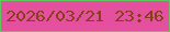 文字の大きさ：1、枠の色：5fc65d、背景の色：e4509d、文字の色：854019 無料ブログパーツのブログ時計