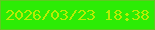 文字の大きさ：5、枠の色：5fc922、背景の色：2cec05、文字の色：b7ec05 無料ブログパーツのブログ時計