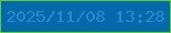 文字の大きさ：5、枠の色：5fcc2d、背景の色：0369a9、文字の色：238bd4 無料ブログパーツのブログ時計