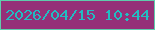 文字の大きさ：1、枠の色：5fccac、背景の色：953078、文字の色：21bdc2 無料ブログパーツのブログ時計