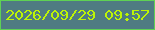 文字の大きさ：3、枠の色：5fd154、背景の色：4f7b82、文字の色：bdf406 無料ブログパーツのブログ時計