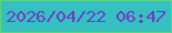 文字の大きさ：3、枠の色：5fd47a、背景の色：35c0c2、文字の色：723ac1 無料ブログパーツのブログ時計