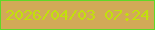 文字の大きさ：5、枠の色：5fd927、背景の色：d2aa57、文字の色：c2e00b 無料ブログパーツのブログ時計
