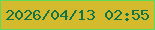 文字の大きさ：4、枠の色：5fdb5c、背景の色：d4ba2d、文字の色：127446 無料ブログパーツのブログ時計