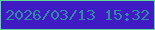 文字の大きさ：2、枠の色：5fdb96、背景の色：401bc4、文字の色：3188a8 無料ブログパーツのブログ時計