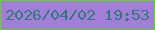 文字の大きさ：3、枠の色：5fdc0c、背景の色：a17fd8、文字の色：34787c 無料ブログパーツのブログ時計
