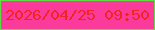 文字の大きさ：3、枠の色：5fde43、背景の色：fb3b9c、文字の色：f12422 無料ブログパーツのブログ時計