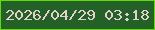 文字の大きさ：1、枠の色：5fdf01、背景の色：236129、文字の色：e7d0cb 無料ブログパーツのブログ時計