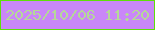 文字の大きさ：2、枠の色：5fdf09、背景の色：c987f8、文字の色：b5d898 無料ブログパーツのブログ時計