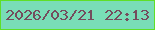 文字の大きさ：1、枠の色：5fdf27、背景の色：79ddb7、文字の色：744c5d 無料ブログパーツのブログ時計