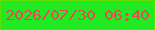 文字の大きさ：5、枠の色：5fe000、背景の色：21e922、文字の色：e34a52 無料ブログパーツのブログ時計
