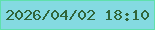 文字の大きさ：3、枠の色：5fe0ac、背景の色：84dae1、文字の色：30653a 無料ブログパーツのブログ時計