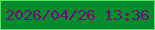 文字の大きさ：5、枠の色：5fe161、背景の色：038b2d、文字の色：740779 無料ブログパーツのブログ時計