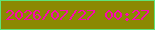 文字の大きさ：3、枠の色：5fe478、背景の色：8b8902、文字の色：fa07ae 無料ブログパーツのブログ時計