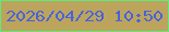 文字の大きさ：5、枠の色：5fe87b、背景の色：bca45d、文字の色：4763da 無料ブログパーツのブログ時計